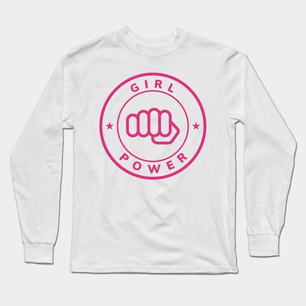 girl power punch - feminist struggle - hand struggle - super girl struggle Long Sleeve T-Shirt by iambolders